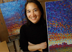 Cathy Chong in her studio